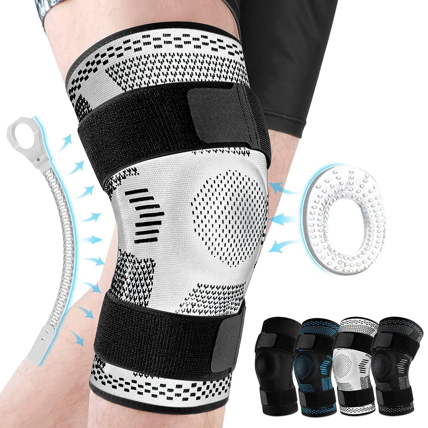 Knee Brace with Patella Gel Support & Side Stabilizers — For People Who Can't Afford to Be Off Their Feet