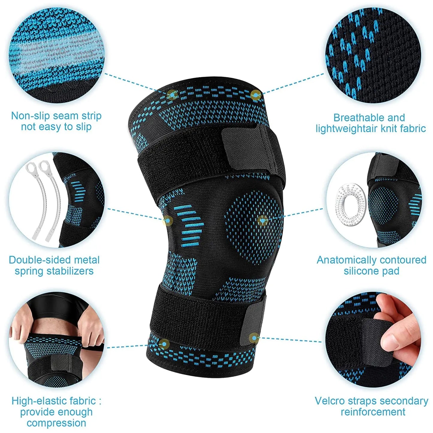 Knee Brace with Patella Gel Support & Side Stabilizers — For People Who Can't Afford to Be Off Their Feet