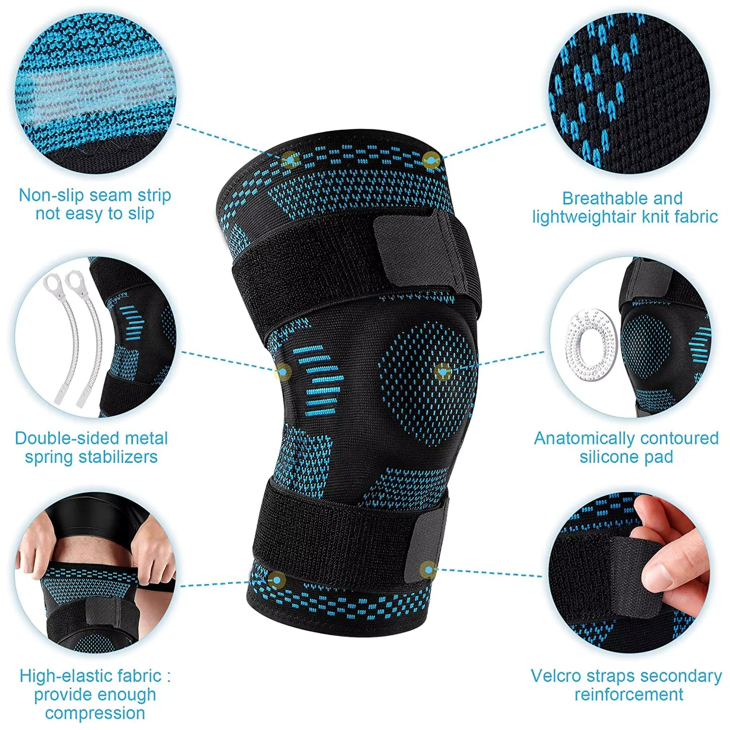 Knee Brace with Patella Gel Support — For Pickleball, Tennis & Active Recovery