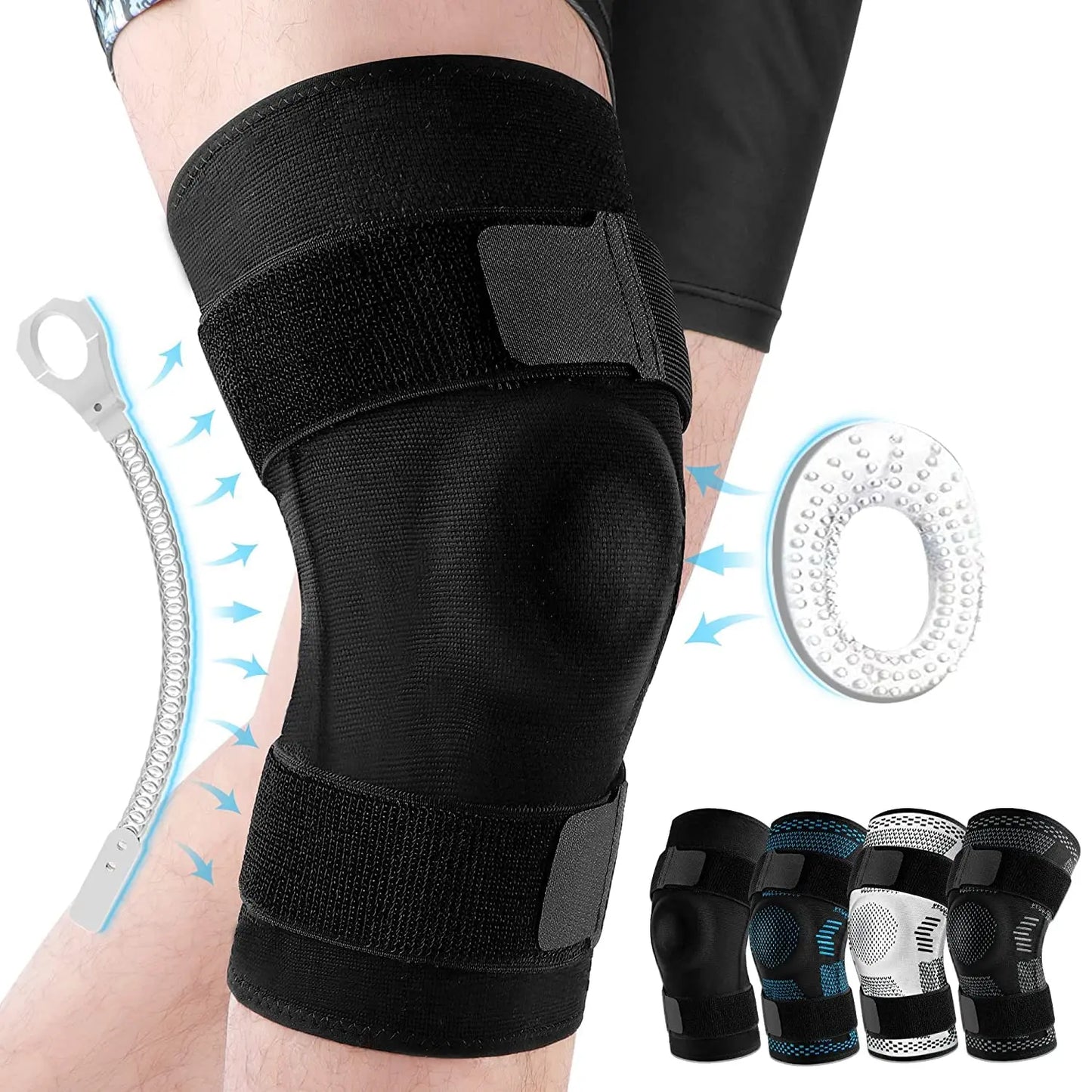 Knee Brace with Patella Gel Support & Side Stabilizers — For People Who Can't Afford to Be Off Their Feet